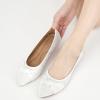 Ablanczoom Dress Shoes for Womens Flats: Dressy Comfortable Pointed Toe Bow Lace Mesh Ballet Flat Wedding Bridal Shoe for Women(White)