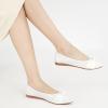 Ablanczoom Dress Shoes for Womens Flats: Dressy Comfortable Pointed Toe Bow Lace Mesh Ballet Flat Wedding Bridal Shoe for Women(White)