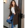 Ablanczoom Hoodies for Women Fashion Sweatshirts: Comfortable Full Zip Up Hoodie Womens Long Fleece Sweatshirt with Pockets(Coffee)