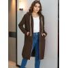 Ablanczoom Hoodies for Women Fashion Sweatshirts: Comfortable Full Zip Up Hoodie Womens Long Fleece Sweatshirt with Pockets(Coffee)