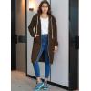 Ablanczoom Hoodies for Women Fashion Sweatshirts: Comfortable Full Zip Up Hoodie Womens Long Fleece Sweatshirt with Pockets(Coffee)