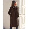 Ablanczoom Hoodies for Women Fashion Sweatshirts: Comfortable Full Zip Up Hoodie Womens Long Fleece Sweatshirt with Pockets(Coffee)