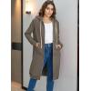 Ablanczoom Hoodies for Women Fashion Sweatshirts: Comfortable Full Zip Up Hoodie Womens Long Fleece Sweatshirt with Pockets(Coffee Grey)