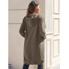 Ablanczoom Hoodies for Women Fashion Sweatshirts: Comfortable Full Zip Up Hoodie Womens Long Fleece Sweatshirt with Pockets(Coffee Grey)