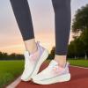 Ablanczoom Tennis Shoes Womens Sneakers: Non Slip Lightweight Slip On Walking Running Shoes for Gym Work Athletic(Purple/Pink/White)