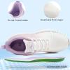 Ablanczoom Tennis Shoes Womens Sneakers: Non Slip Lightweight Slip On Walking Running Shoes for Gym Work Athletic(Purple/Pink/White)