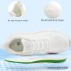 Ablanczoom Tennis Shoes Womens Sneakers: Non Slip Lightweight Slip On Walking Running Shoes for Gym Work Athletic(White)