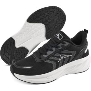Ablanczoom Tennis Shoes Womens Sneakers: Non Slip Lightweight Slip On Walking Running Shoes for Gym Work Athletic(Black)