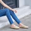 Ablanczoom Mules for Women Flat Shoes: Comfortable Slip on Flats for Womens Mule Metal Chain Backless Loafers Business Casual Shoe(Beige)