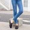 Ablanczoom Mules for Women Flat Shoes: Comfortable Slip on Flats for Womens Mule Metal Chain Backless Loafers Business Casual Shoe(Black)
