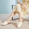 Mules for Women Flat Shoes: Comfortable Closed Toe Slip On Dressy Suede Womens Mule 2025 Office Indoor Outdoor(Beige)