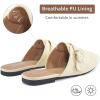 Mules for Women Flat Shoes: Comfortable Closed Toe Slip On Dressy Suede Womens Mule 2025 Office Indoor Outdoor(Beige)