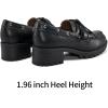 Ablanczoom Platform Oxford Shoes for Women : Lace Up Women’s Platform Chunky Loafers with Lug Sole Dress Shoes for Work Business(Black)