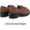 Ablanczoom Platform Oxford Shoes for Women : Lace Up Women’s Platform Chunky Loafers with Lug Sole Dress Shoes for Work Business(Brown)
