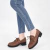 Ablanczoom Platform Oxford Shoes for Women : Lace Up Women’s Platform Chunky Loafers with Lug Sole Dress Shoes for Work Business(Brown)
