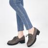 Ablanczoom Platform Oxford Shoes for Women : Lace Up Women’s Platform Chunky Loafers with Lug Sole Dress Shoes for Work Business(Taupe)
