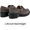 Ablanczoom Platform Oxford Shoes for Women : Lace Up Women’s Platform Chunky Loafers with Lug Sole Dress Shoes for Work Business(Taupe)