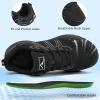 Ablanczoom Womens Sneakers Walking Shoes: Slip on Casual Comfortable Breathable Cushion Tennis Shoe Workout Gym Training Sneaker(All Black)