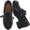 Ablanczoom Platform Oxford Shoes for Women : Lace Up Women’s Platform Chunky Loafers with Lug Sole Dress Shoes for Work Business(Black)