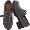 Ablanczoom Platform Oxford Shoes for Women : Lace Up Women’s Platform Chunky Loafers with Lug Sole Dress Shoes for Work Business(Taupe)
