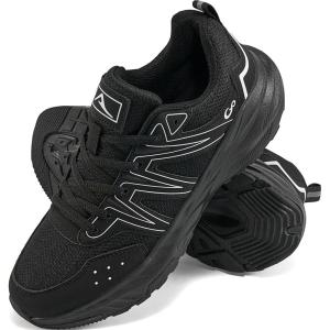 Ablanczoom Womens Sneakers Walking Shoes: Slip on Casual Comfortable Breathable Cushion Tennis Shoe Workout Gym Training Sneaker(All Black)