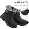 Ablanczoom Winter Snow Boots for Women: Comfortable Warm Fur Lined Womens Boots Outdoor Waterproof Non Slip Lace Up Walking Booties(Black)