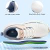 Ablanczoom Womens Walking Shoes Breathable Mesh Non-Slip Sole Lightweight Sneakers for Casual Athletic Workout(Orange/Blue/White)