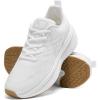 Ablanczoom Womens Walking Shoes Breathable Mesh Non-Slip Sole Lightweight Sneakers for Casual Athletic Workout(White)
