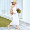 Ablanczoom Dressy Womens Sandals Summer: Casual Walking Woman Shoes – Comfortable Strappy Flat Sandals Women(Beige)