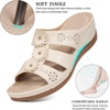 Ablanczoom Wedge Sandals for Women Summer: Comfortable Platform Slide Sandals – Casual Dressy Walking Shoes for Daily Wear(Beige)