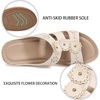 Ablanczoom Wedge Sandals for Women Summer: Comfortable Platform Slide Sandals – Casual Dressy Walking Shoes for Daily Wear(Beige)