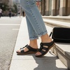 Ablanczoom Wedge Sandals for Women Summer: Comfortable Platform Slide Sandals – Casual Dressy Walking Shoes for Daily Wear(Black)