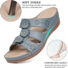 Ablanczoom Wedge Sandals for Women Summer: Comfortable Platform Slide Sandals – Casual Dressy Walking Shoes for Daily Wear(Blue)