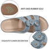 Ablanczoom Wedge Sandals for Women Summer: Comfortable Platform Slide Sandals – Casual Dressy Walking Shoes for Daily Wear(Blue)