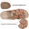 Ablanczoom Wedge Sandals for Women Summer: Comfortable Platform Slide Sandals – Casual Dressy Walking Shoes for Daily Wear(Brown)