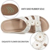 Ablanczoom Wedge Sandals for Women Summer: Comfortable Platform Slide Sandals – Casual Dressy Walking Shoes for Daily Wear(White)