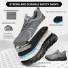 Steel Toe Shoes for Men Comfortable Resistant Work Safety Shoe Non-Slip Puncture Proof for Industrial Construction(Dark Grey)