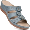 Ablanczoom Wedge Sandals for Women Summer: Comfortable Platform Slide Sandals – Casual Dressy Walking Shoes for Daily Wear(Blue)