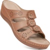 Ablanczoom Wedge Sandals for Women Summer: Comfortable Platform Slide Sandals – Casual Dressy Walking Shoes for Daily Wear(Brown)